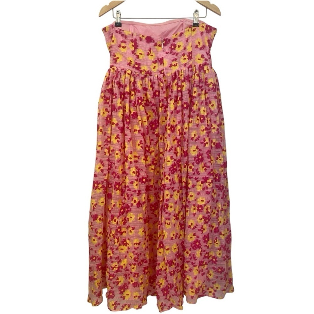 Maya Deluxe Floral Tutti Frutti Midi Strapless Dress NWT - Picture 3 of 9